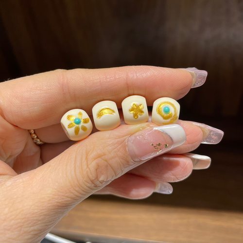 象牙果日月星辰diy手工自制吊坠饰品耳饰耳环文玩佛珠手串隔珠