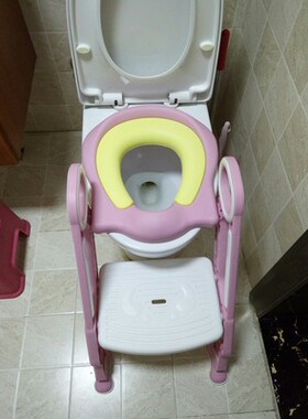 男宝宝女童尿盆坐便器马桶圈梯子儿童孩子幼儿可折叠通用支架马桶