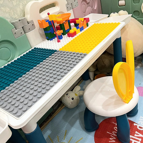 【特大】多功能积木桌儿童大颗粒宝宝益智拼装早教游戏玩具1一3岁