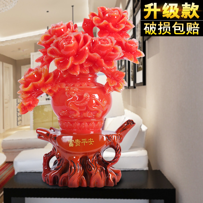 发光牡丹花摆件