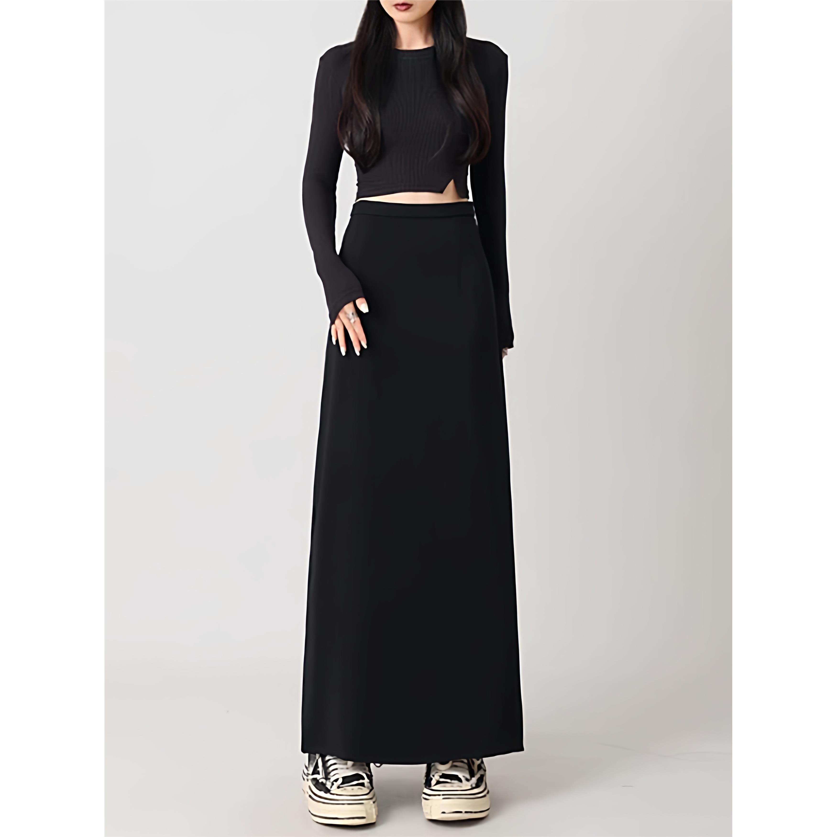 巨好看的大码黑色毛呢款半身裙女胖妹妹高腰mm显瘦后开叉直筒长裙,女装/女士精品,大码半身裙,淘宝优惠券,粉丝福利购,淘宝优惠卷