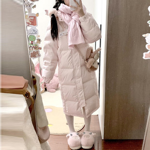 中戏羽绒棉服女冬季2025年新款长款过膝加厚小个子棉衣棉袄外套女