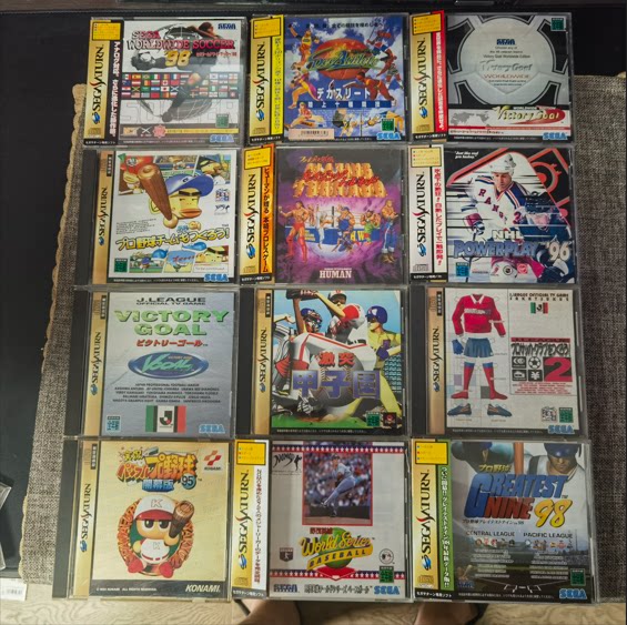 美品 世嘉土星ss主机 棒球 摔跤 足球