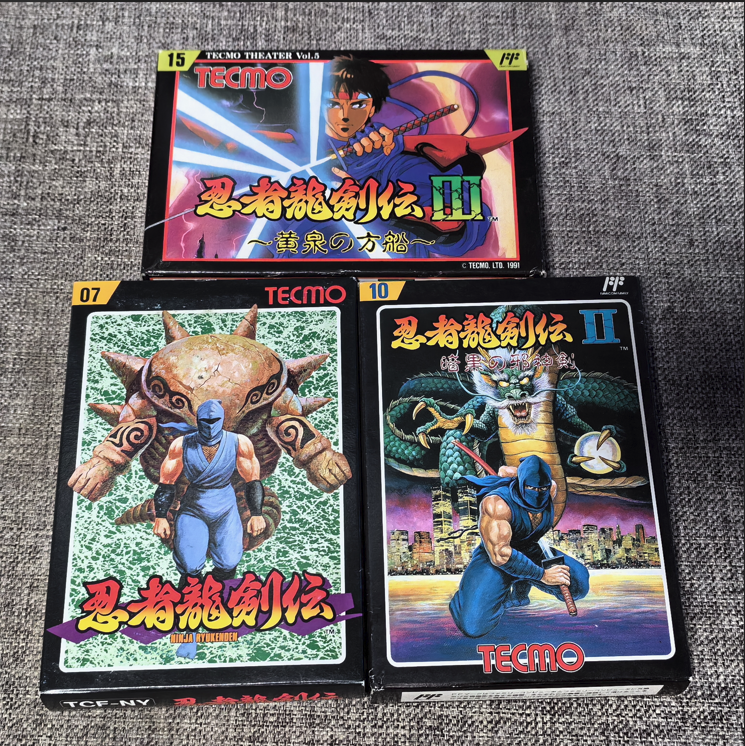 美品 FC 忍者龙剑传 1 2 3 打包 红白机主机用 正版游戏卡带