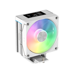 天极风J15四热管CPU风冷散热器IPS数显黑白色PWM温控ARGB神光同步