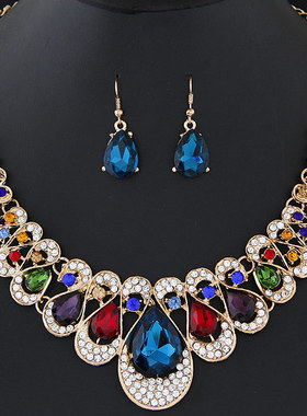 水滴气质套装韩国装饰女士项链