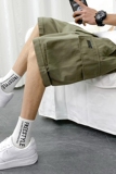 2022夏季新款工装短裤刺绣大口袋五分裤D，男装休闲裤，星座810(原QT5070)