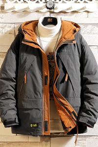 2021秋冬季新款连帽拼色棉衣男外套棉服工装 SY03图片