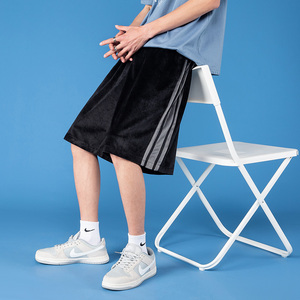 2021金丝绒短裤男大码M-5XL宽松五分裤子港风D,主卧男卧女卧颜色搭配效果图片