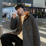 2021冬季工装棉衣男宽松加厚连帽拼色棉服外套SY03，男装棉衣，星座810(原QT5070)