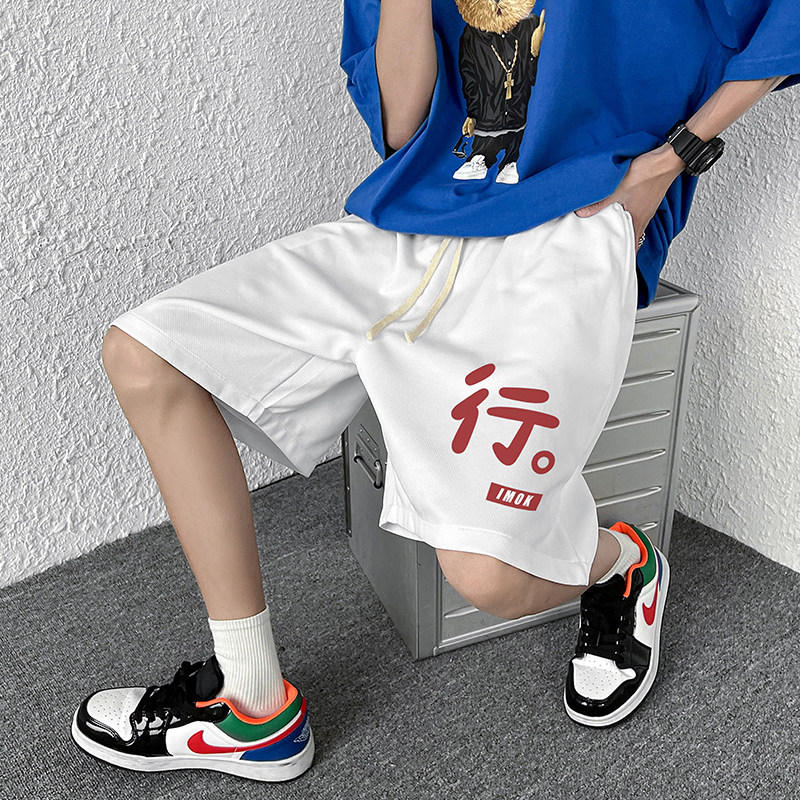 2022夏季休闲裤潮男印花五分裤运动篮球裤宽松短裤DK1214-P25控38图片