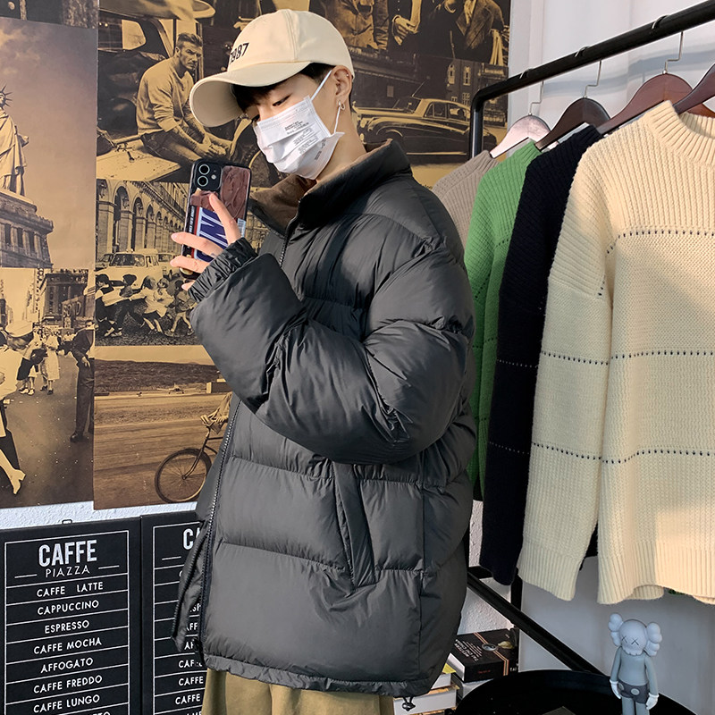 2021港风加厚短款棉衣男宽松大码棉服百搭纯色面包服MY6001,男装棉衣,星座810(原QT5070)