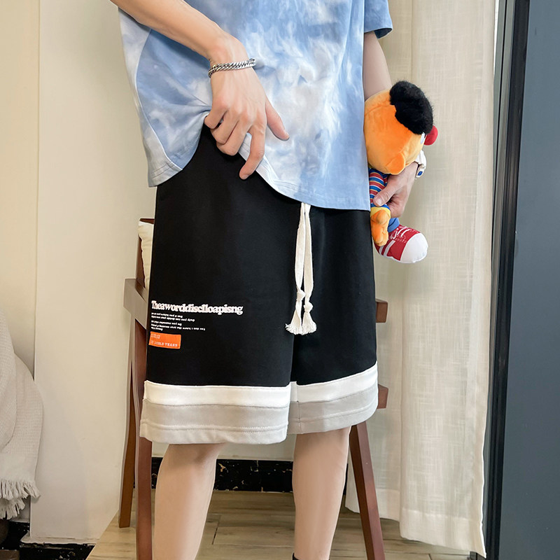 主推2022夏拼色休闲短裤男运动篮球五分裤D,男装休闲裤,星座810(原QT5070)