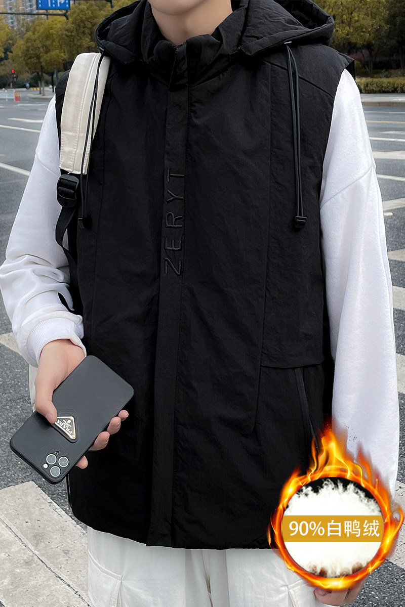 羽绒马甲男羽绒服坎肩外套男士上衣潮YR1912-P155控218,男装背心/马甲,星座810(原QT5070)