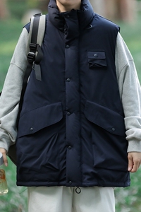 2024冬棉服多口袋马甲港风宽松大码棉衣无袖外套MY6019-P80控108图片