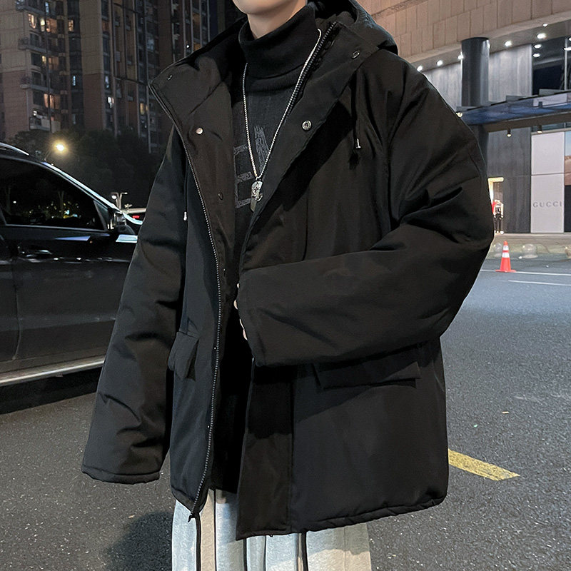 2021冬港风宽松休闲棉服男连帽棉衣纯色棉袄上衣MY6002,男装棉衣,星座810(原QT5070)