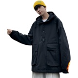 羽绒服男连帽工装外套90白鸭绒上衣宽松套头YR7321-P290控408，男装羽绒服，星座810(原QT5070)