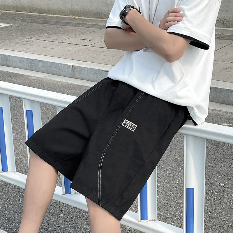 2021港风外景夏潮流简约休闲短裤男ins宽松五分裤D,男装休闲裤,星座810(原QT5070)