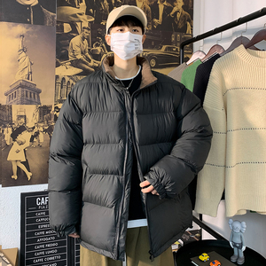 2021港风加厚短款棉衣男宽松大码棉服百搭纯色面包服MY6001图片