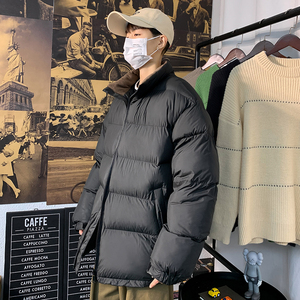 2021港风加厚短款棉衣男宽松大码棉服百搭纯色面包服MY6001图片