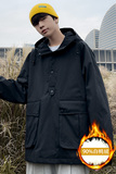羽绒服男连帽工装外套90白鸭绒上衣宽松套头YR7321-P290控408，男装羽绒服，星座810(原QT5070)
