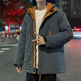 2021冬季工装棉衣男宽松加厚连帽拼色棉服外套SY03，男装棉衣，星座810(原QT5070)
