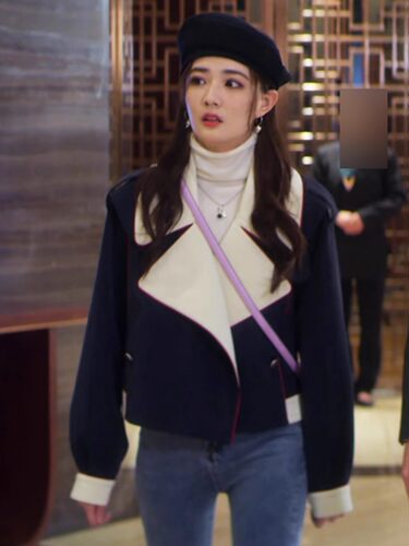 撞色拼接时尚百搭宽松夹克外套女