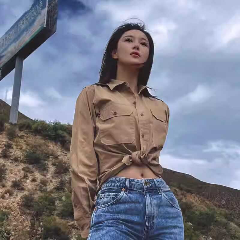 上衣明星同款张馨予百搭宽松
