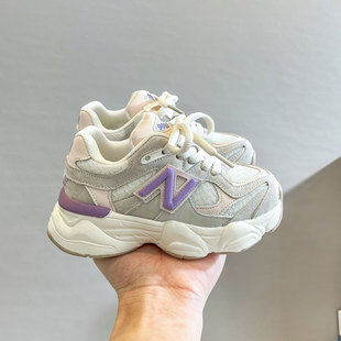 2026新款春秋女童鞋子韩版N字鞋真皮男童运动鞋儿童休闲老爹鞋潮