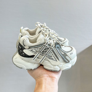 2026新款春秋季韩版女童鞋子软底厚底运动鞋男童休闲老爹鞋儿童鞋