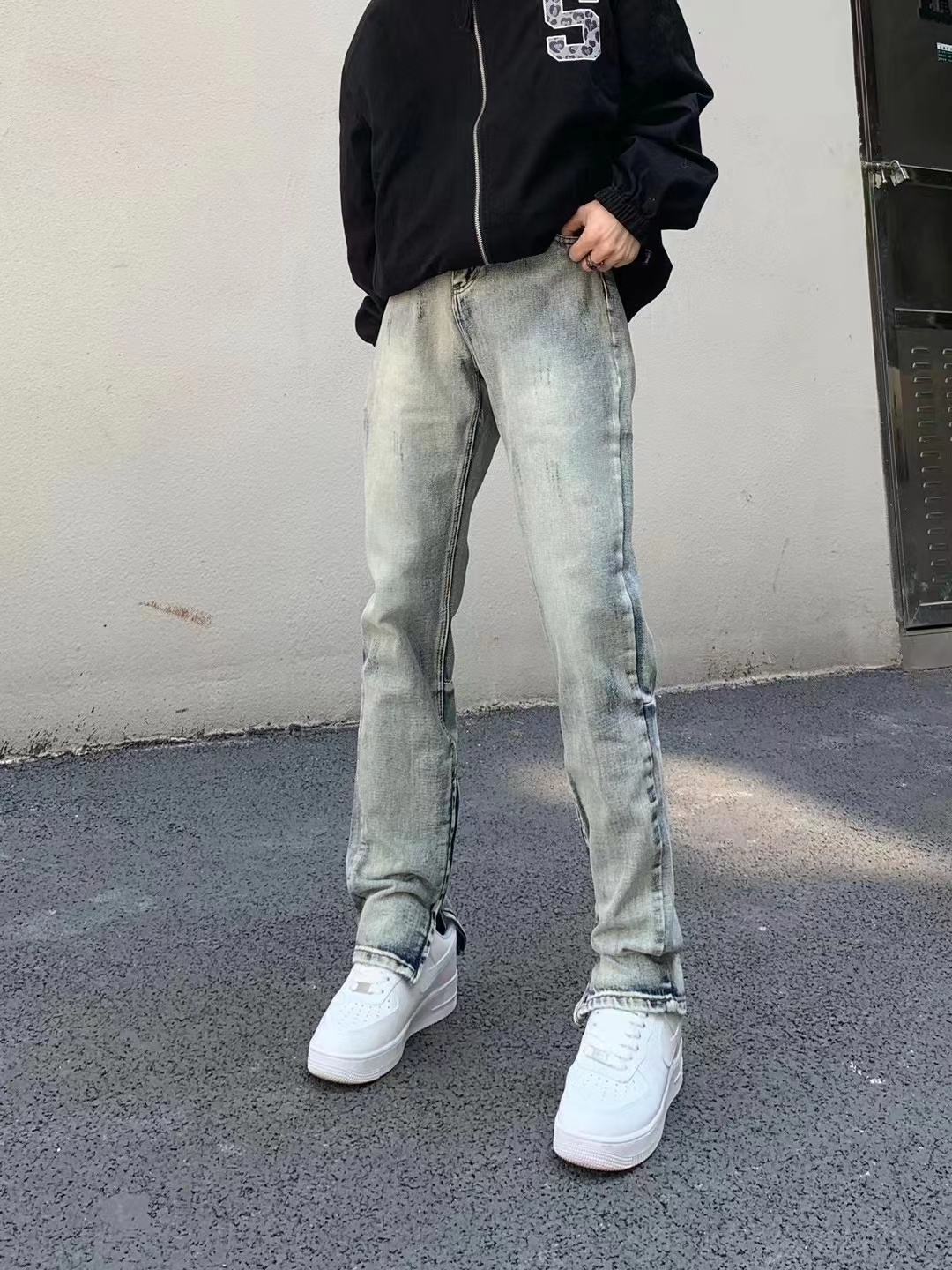 比伯侃爷做旧拉高街显瘦