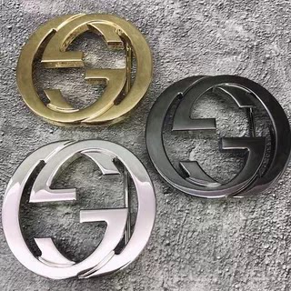 G字母男士手工皮带头3.8cm