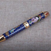 八十年代出口创汇景泰蓝掐丝珐琅库存老货老板笔圆珠笔工艺品礼品