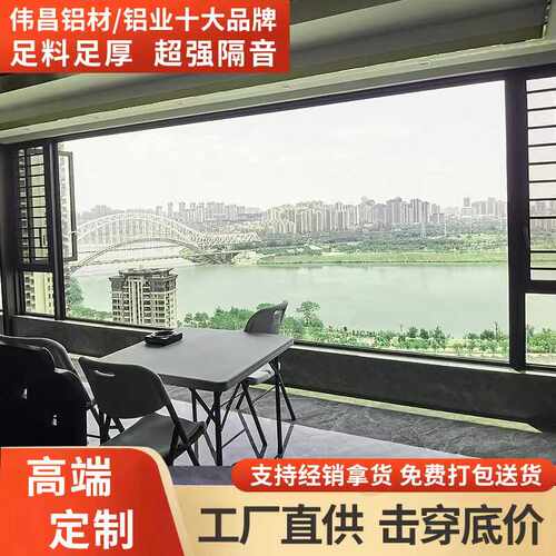 南宁伟昌系统门窗110系列隔音隔热断桥铝窗封阳台落地窗厂家定制