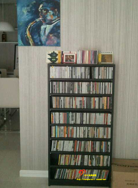 皇冠老店8层简约风格磁带cd架定制古玩茶壶连环画碟片柜收纳60宽