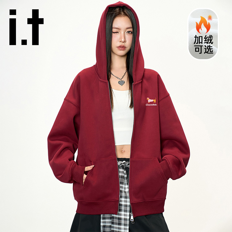 itCHOCOOLATE连帽开衫印花卫衣