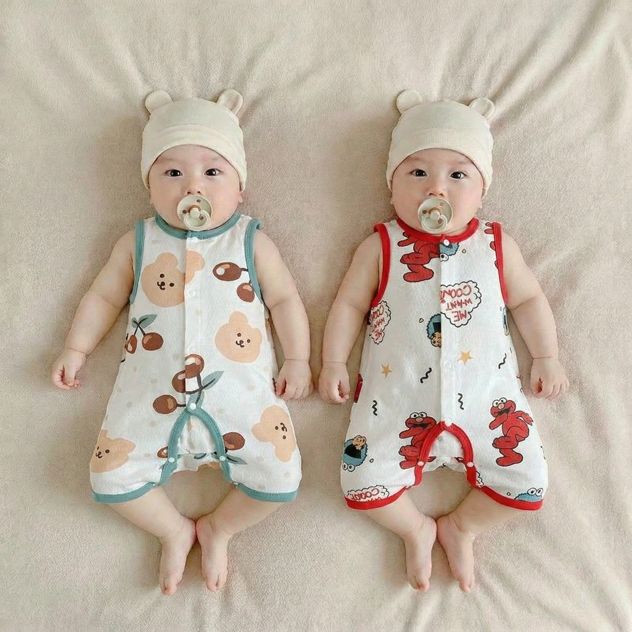 宝宝背心连体衣纯棉薄款男女睡衣婴儿无袖新生儿夏季哈衣衣服爬服,童装/婴儿装/亲子装,连身衣/爬服/哈衣,淘宝优惠券,粉丝福利购,淘宝优惠卷