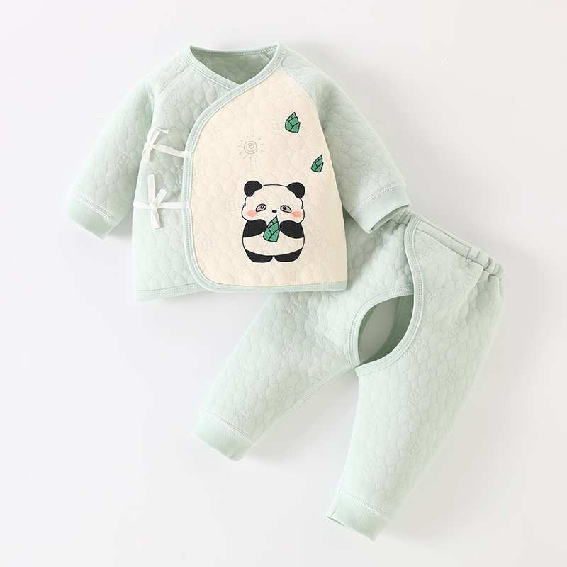 婴儿春秋套装初生宝宝冬季和尚服