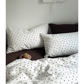 酒渍樱桃A类裸睡双层纱皱皱纱全棉床上四件套ins透气纯棉床单被套