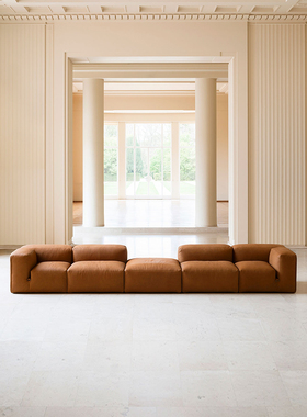 意大利Tacchini 沙发直排三人位模块豆腐块意式极简布艺SF3602