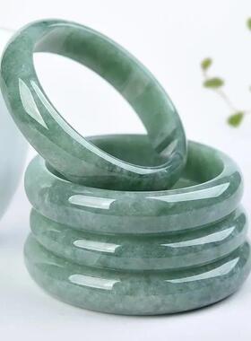 天然正品玉手镯飘花深绿浅绿随机发玉石手镯贵州翠玉镯专柜送礼