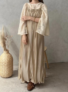 日单apres jour原单2023年夏季新款甜美可爱百褶大摆吊带连衣裙女