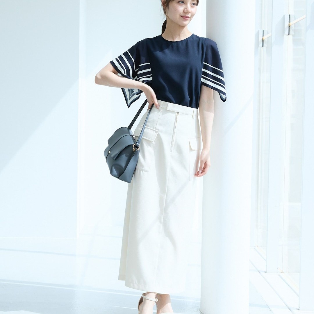 薄款纯色简约百搭高腰显瘦半身裙