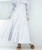 日单mystywoman原单2023春夏款 小众甜美可爱雪纺碎花半身裙大摆裙