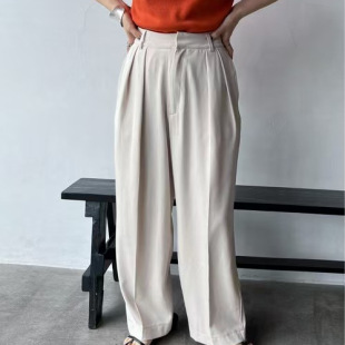 裤 日单feepur原单2025春夏新款 宽松阔腿西装 垂坠感直筒休闲裤 薄款