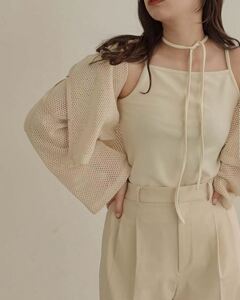 日单 原单2024夏新日系淡色甜美森系设计感小众内搭吊带背心
