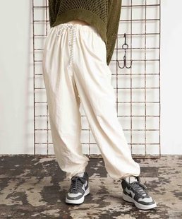 女 休闲裤 日单pageboylim原单2023标全宽松薄款 透气网布内衬束脚裤