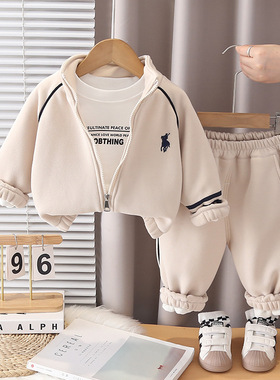 品牌特价撤柜新款0-5岁男童女童婴幼儿休闲加厚保暖三件套F255206