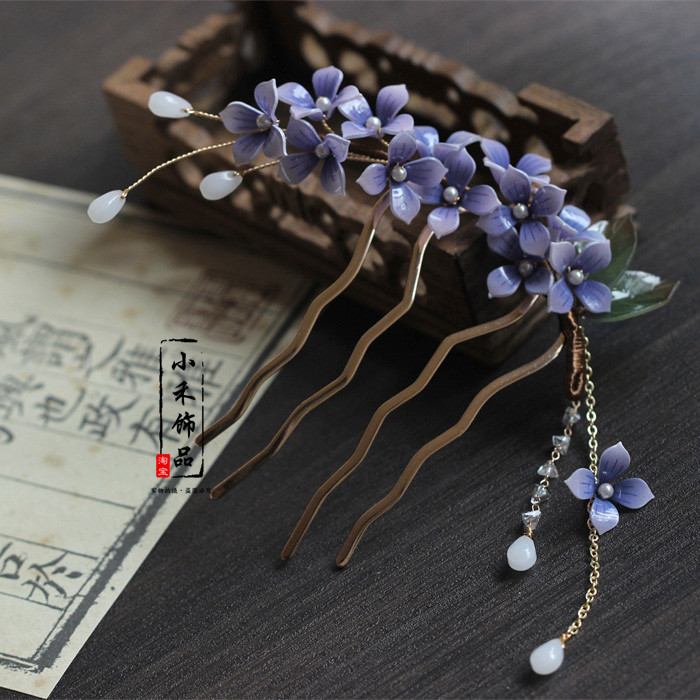 新中式古风流苏发饰发夹头饰