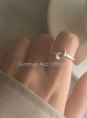 Gimhye Official韩国法式极简风麻花不规则戒指金色银色可调节925
